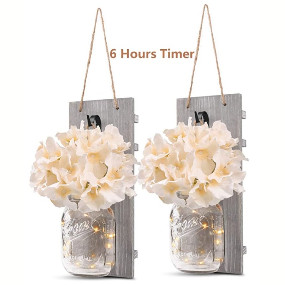 Rustic Mason Jar Wall Sconce (2 Pack) - Picture 6 of 6